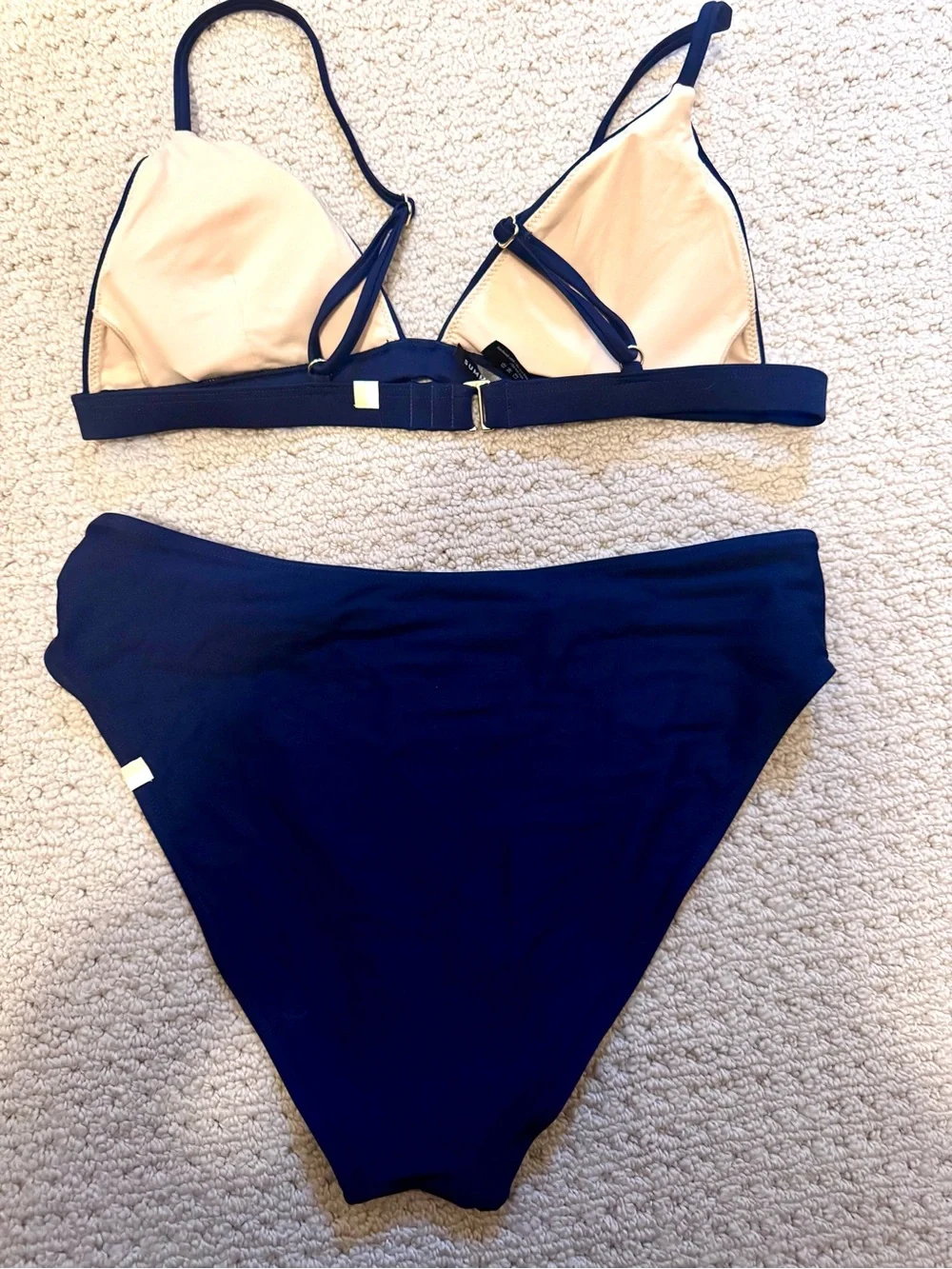 SummersaultNavy Triangle Bikini Set - Two Piece Swimwear (never worn) - Picture 2 of 2